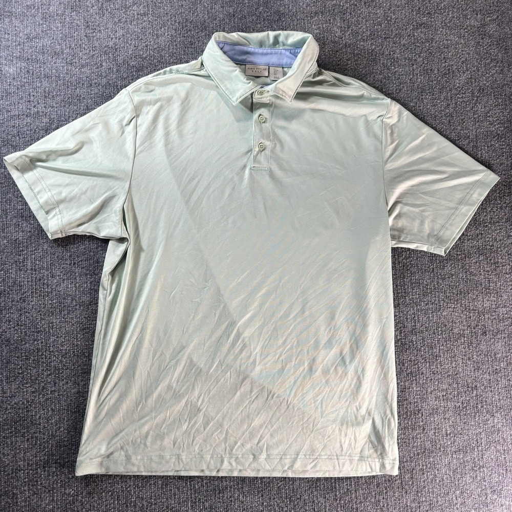 Rorie Whelan Golf Polo‎ Shirt Mens Large Green Solid Performance Short Sleeve